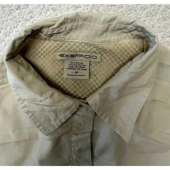 Exofficio Womens Long Sleeve Button Down Hiking Shirt Medium - Picture 3 of 6